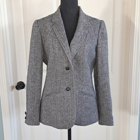 Swingles by Character Jackets & Blazers - Vintage Pure Wool Swingles Herringbone Tailored Classic Blazer Jacket Coat